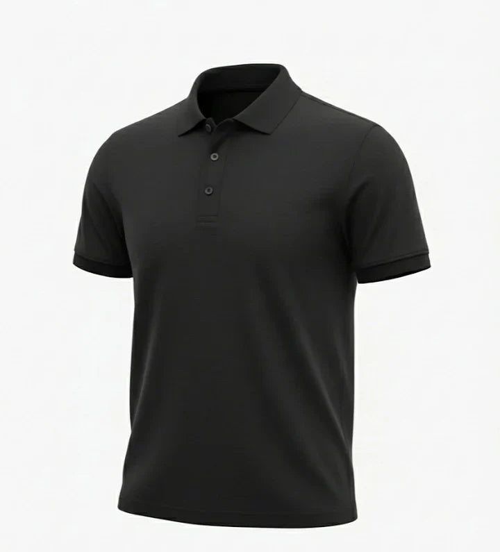 Classic Black Polo Shirt – Cotton Comfort & Premium