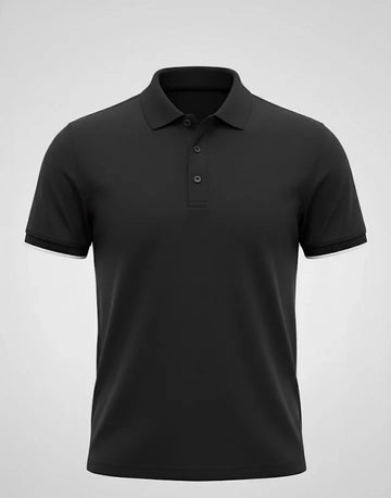 Classic Black Polo Shirt – Cotton Comfort & Premium
